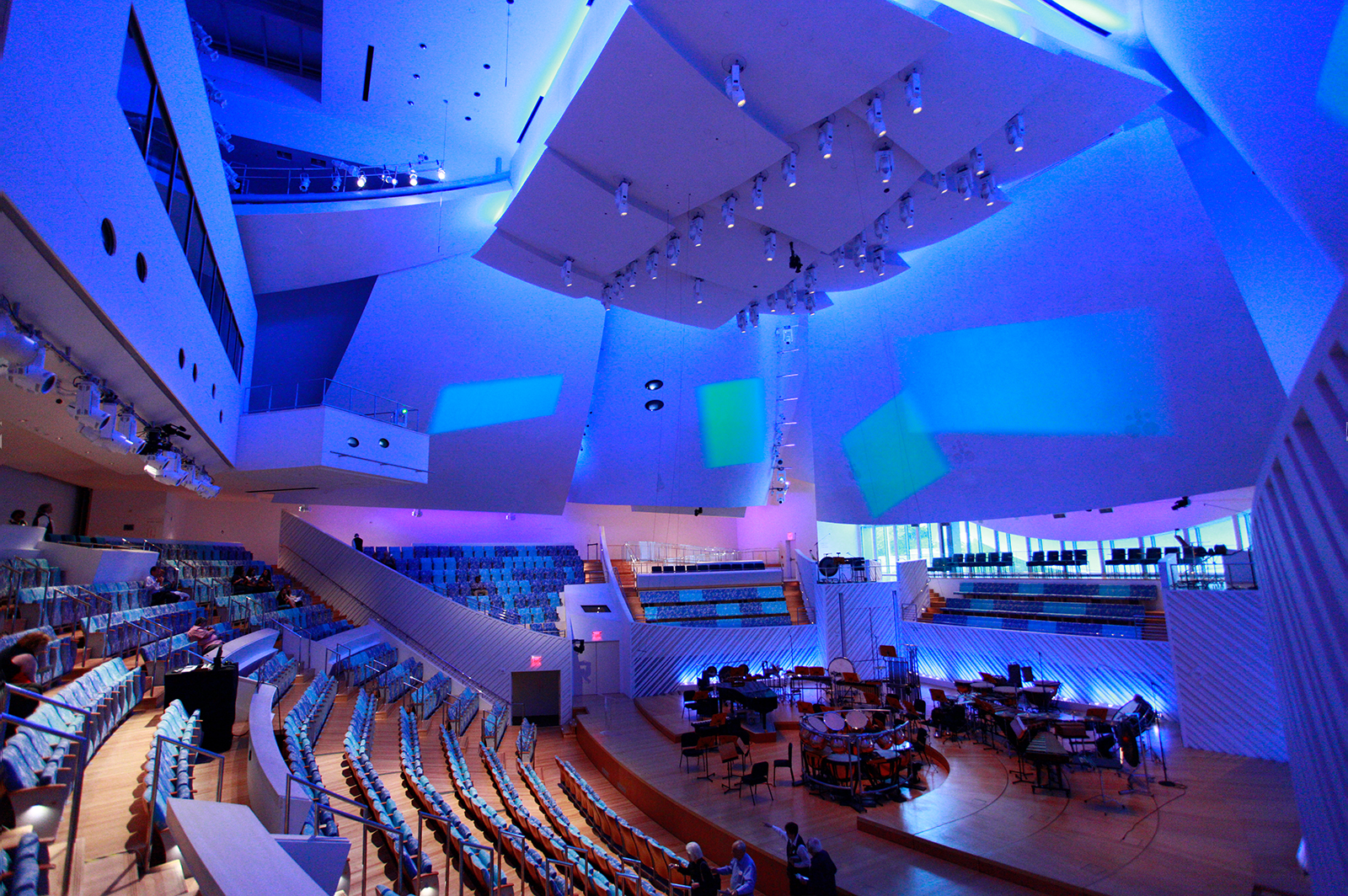 Auditorim set up for an orchestra performance