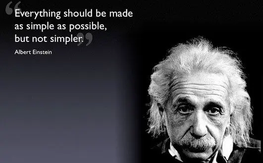 Picture and quote of Albert Einstein