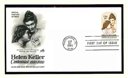 Helen Keller Centennial Postcard